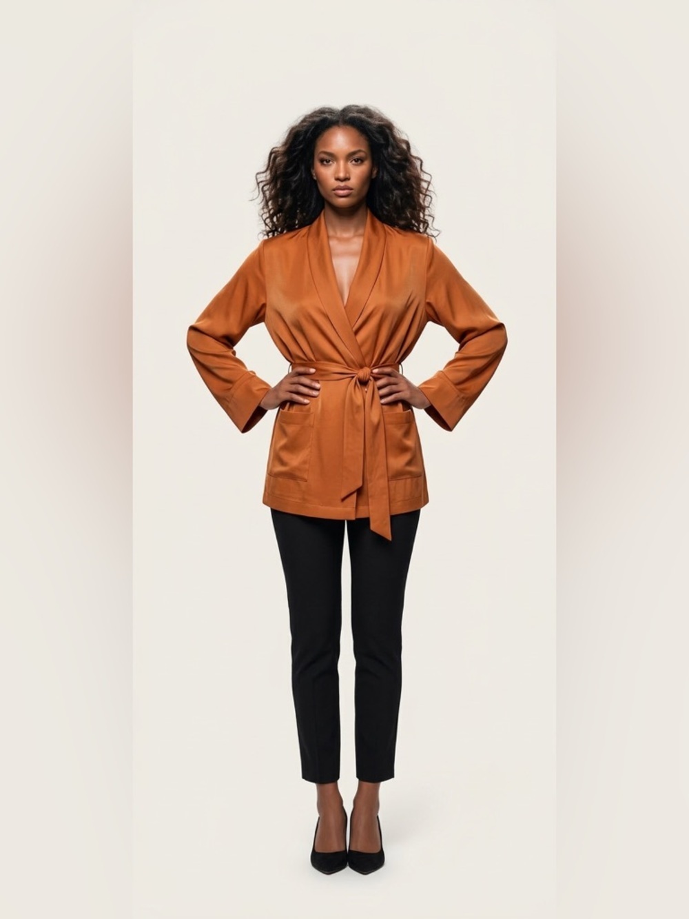 Koret Light Wrap Vintage Jacket with sash tie and front pockets Classic